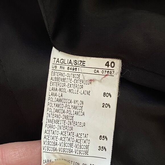 United Colors of Benetton Wool Coat Belted Lined Size 40 Womens US Size 4 - Picture 10 of 10